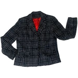 Larry Levine Black Tweed Jacket